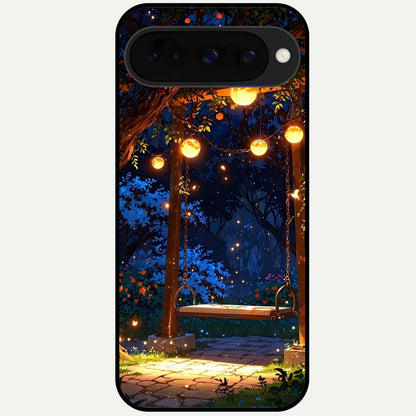  Twilight Garden Swing Glass Case For Google Pixel 10 back cover – full design glossy printed glass finish