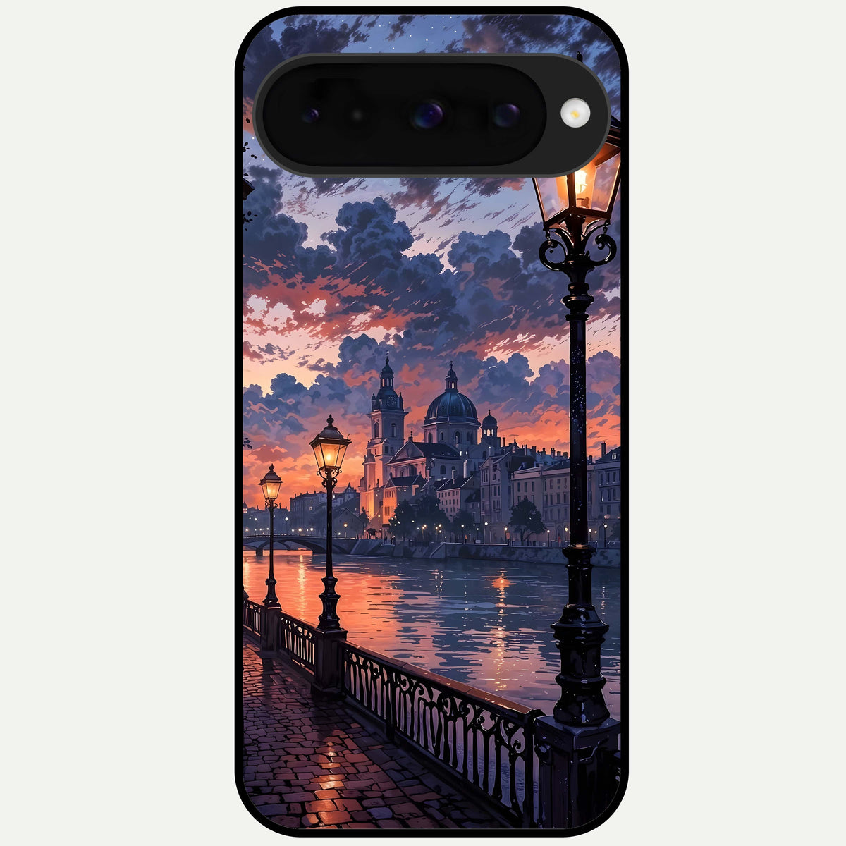  Twilight River Lights Glass Case For Google Pixel 10 back cover – full design glossy printed glass finish