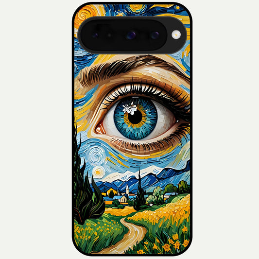  Van Gogh Eye Glass Case For Google Pixel 10 back cover – full design glossy printed glass finish