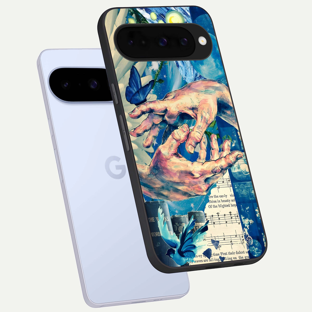  Aesthetic Divider phone case For Google Pixel 10 showing premium glass back cover with detailed artwork