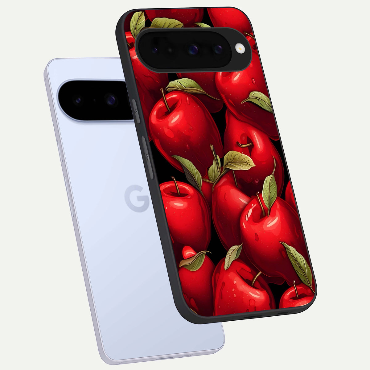  Apple Pattern phone case For Google Pixel 10 showing premium glass back cover with detailed artwork