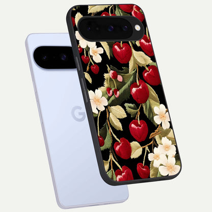  Blooming Spendor Bird phone case For Google Pixel 10 showing premium glass back cover with detailed artwork