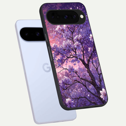  Blossom Tree phone case For Google Pixel 10 showing premium glass back cover with detailed artwork
