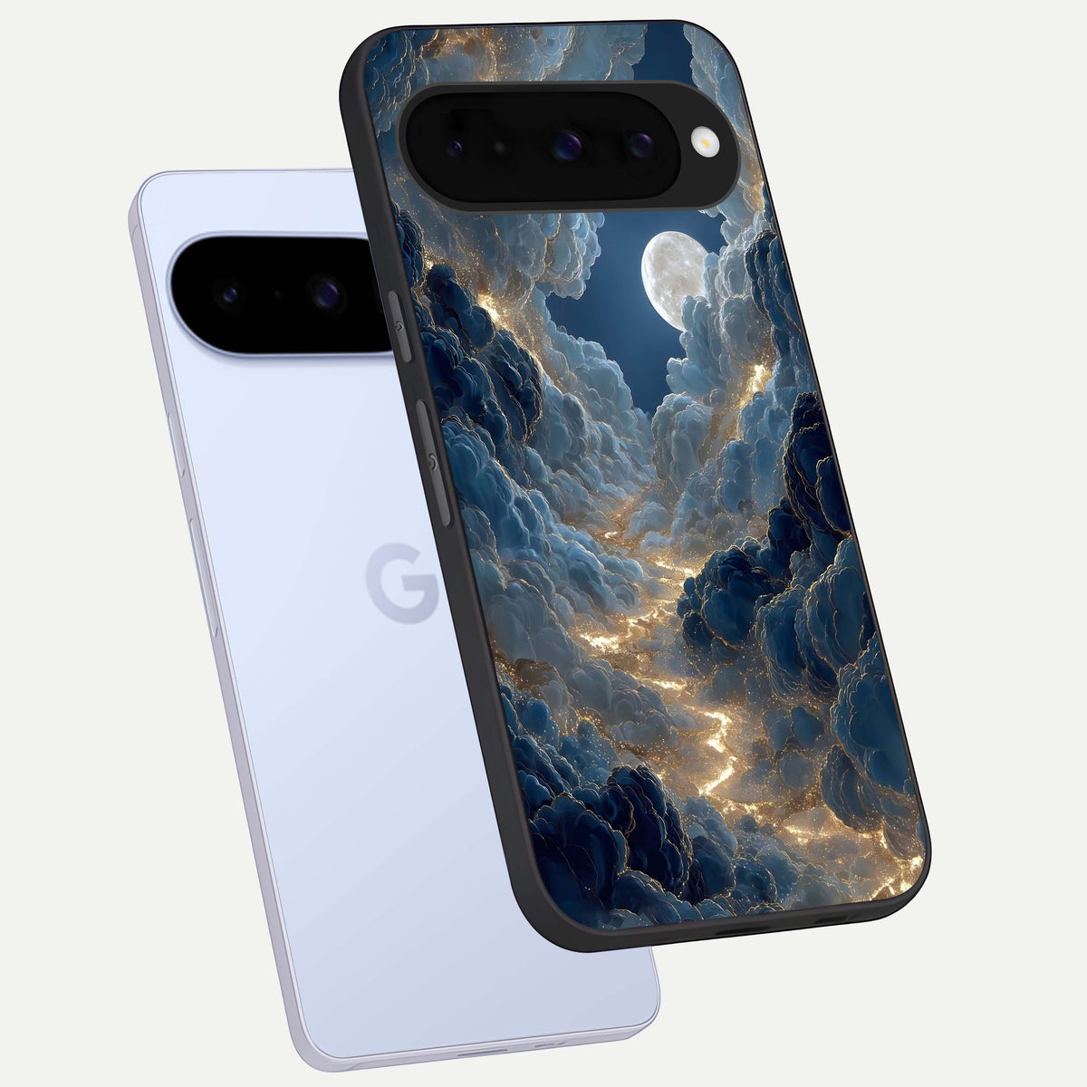  Celestial Cloud Road phone case For Google Pixel 10 showing premium glass back cover with detailed artwork
