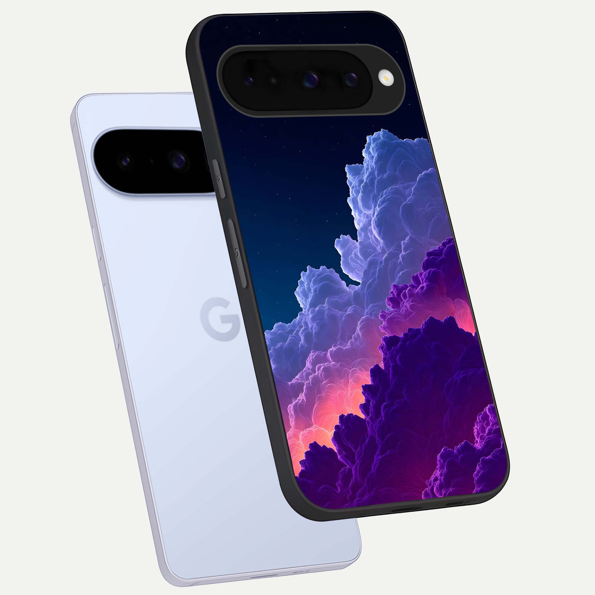  Dreamy Cloud Skies phone case For Google Pixel 10 showing premium glass back cover with detailed artwork