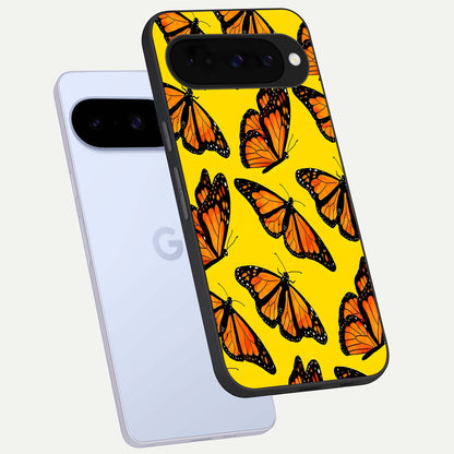  Golden Wing Flight phone case For Google Pixel 10 showing premium glass back cover with detailed artwork