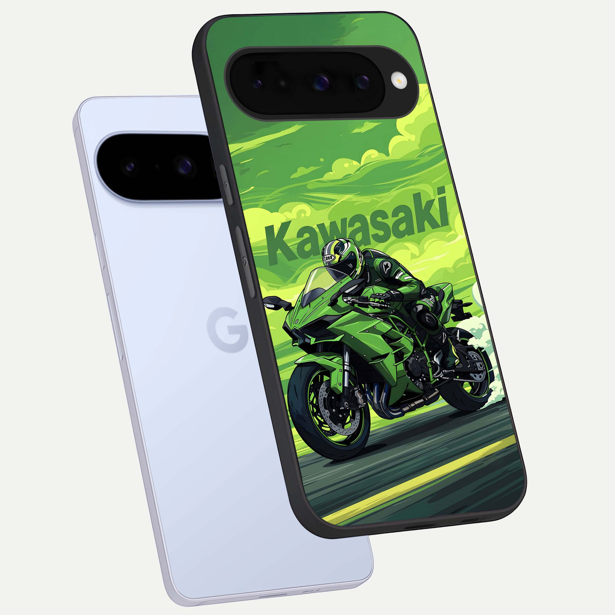  Greenery Sky phone case For Google Pixel 10 showing premium glass back cover with detailed artwork