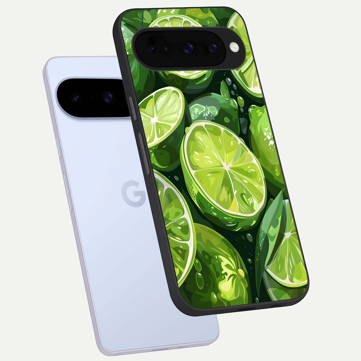  Green Kawasaki phone case For Google Pixel 10 showing premium glass back cover with detailed artwork