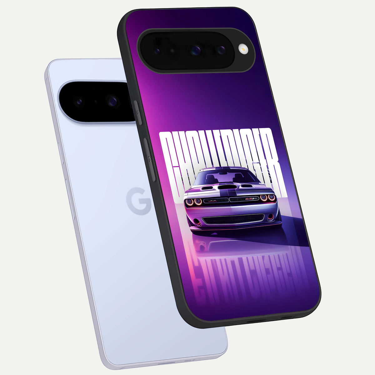  Midnight Muscle Ride phone case For Google Pixel 10 showing premium glass back cover with detailed artwork