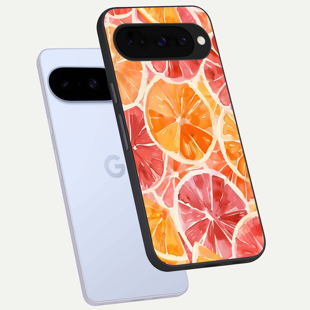  Orange Fruits Pattern phone case For Google Pixel 10 showing premium glass back cover with detailed artwork