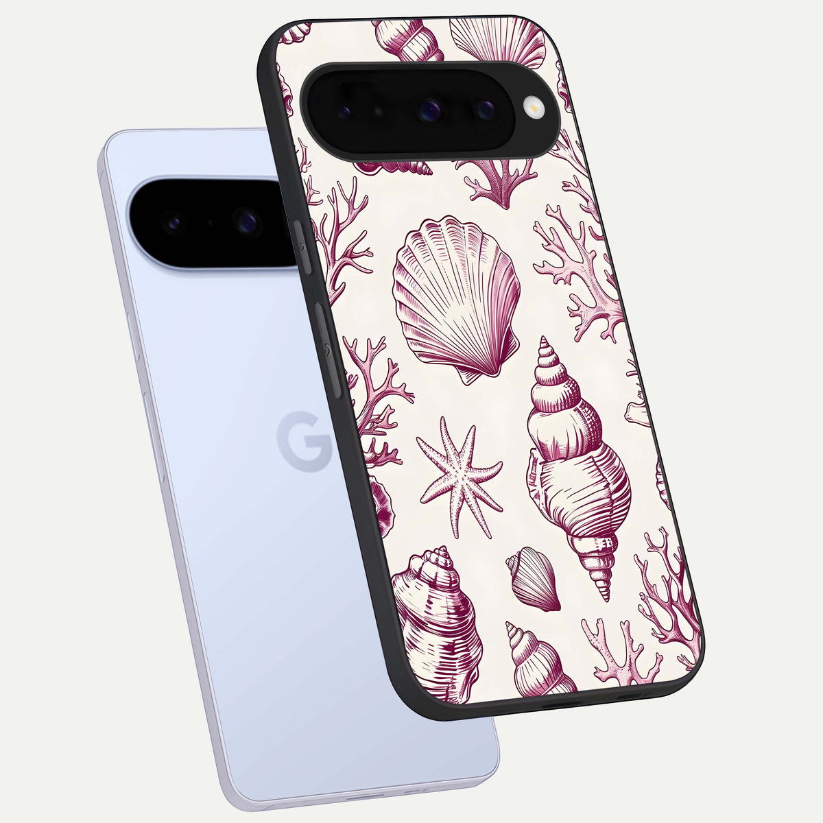 Pink Power Sparks phone case For Google Pixel 10 showing premium glass back cover with detailed artwork