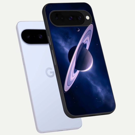  Saturn Ring Mystique phone case For Google Pixel 10 showing premium glass back cover with detailed artwork