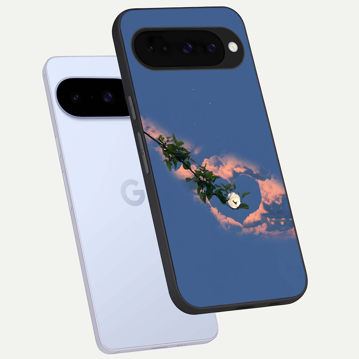  Sky Under Tree phone case For Google Pixel 10 showing premium glass back cover with detailed artwork