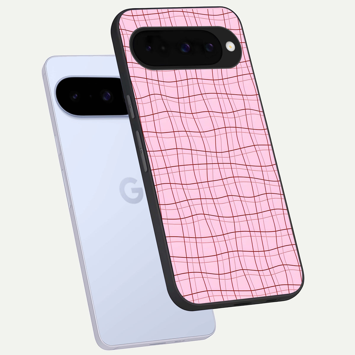  Soft Grid Bliss phone case For Google Pixel 10 showing premium glass back cover with detailed artwork
