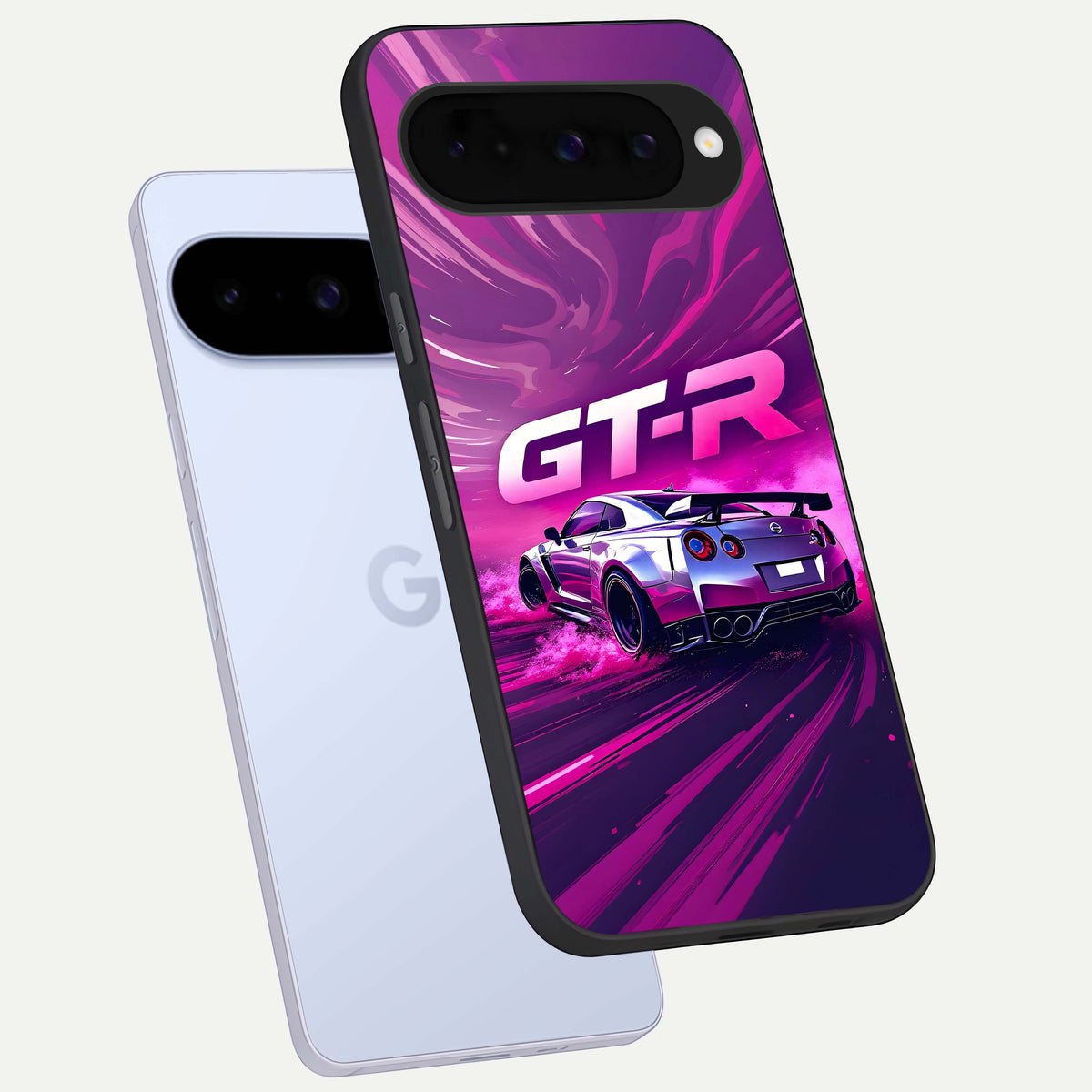  Speed Drift Legend phone case For Google Pixel 10 showing premium glass back cover with detailed artwork