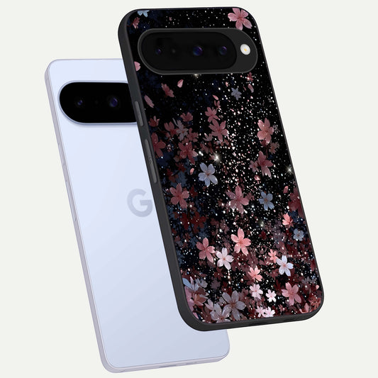  Starlit Flower Dreams phone case For Google Pixel 10 showing premium glass back cover with detailed artwork
