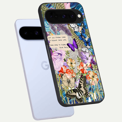  Storm Path Bloom phone case For Google Pixel 10 showing premium glass back cover with detailed artwork