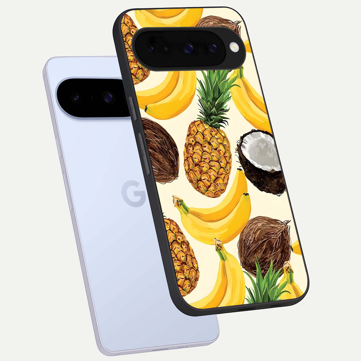  Tropical Fruit Mood phone case For Google Pixel 10 showing premium glass back cover with detailed artwork