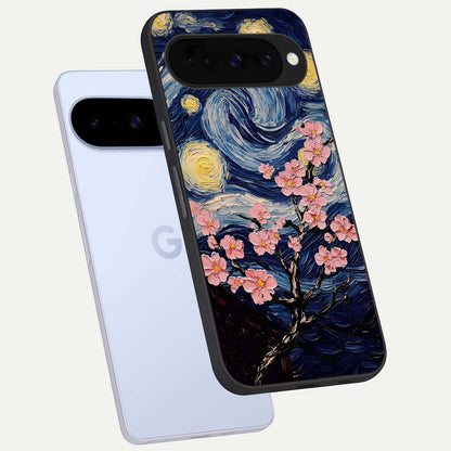  Van Gogh Scenery phone case For Google Pixel 10 showing premium glass back cover with detailed artwork