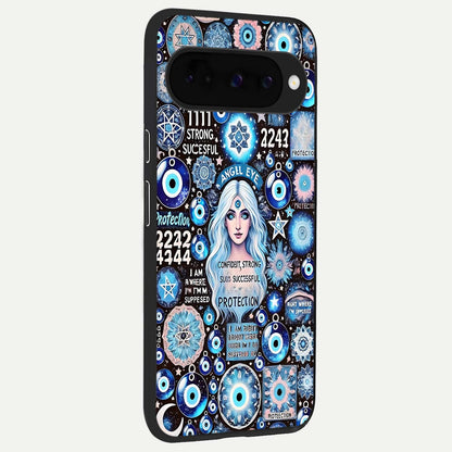  Angel Aura Shield back cover For Google Pixel 10 slim fit glass case with vibrant aesthetic design