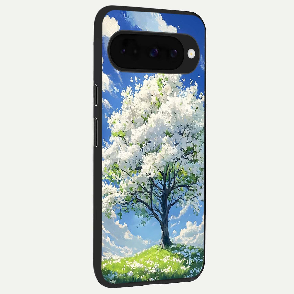  Blossom Sky Serenity back cover For Google Pixel 10 slim fit glass case with vibrant aesthetic design