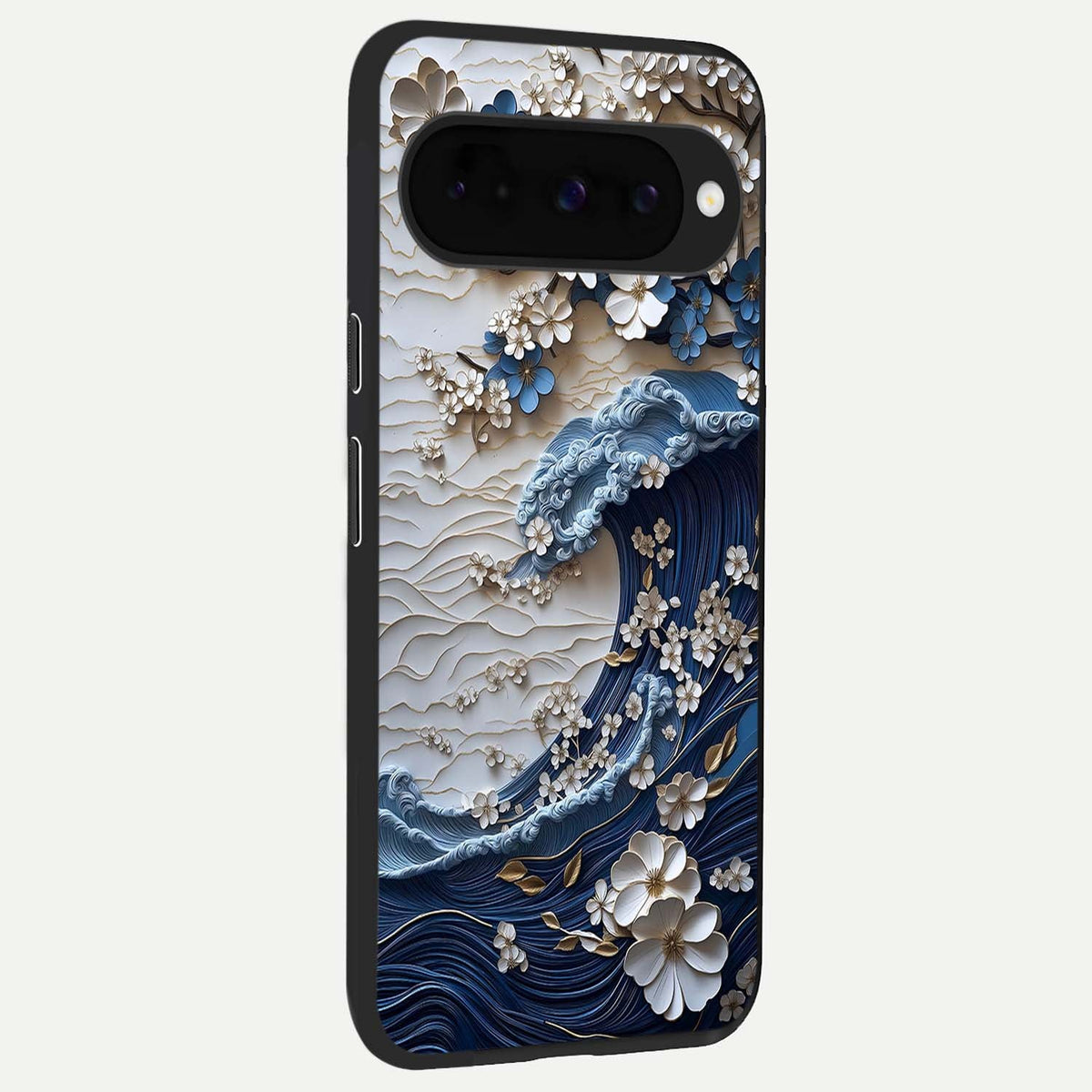  Blossom Wave Art back cover For Google Pixel 10 slim fit glass case with vibrant aesthetic design