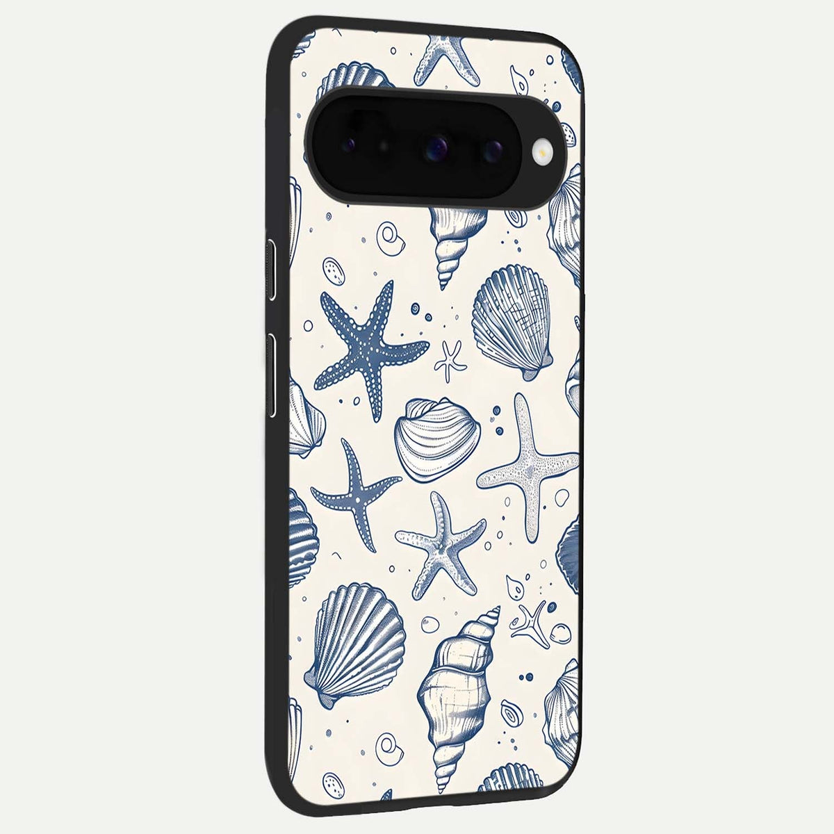  Blue Ocean Outline back cover For Google Pixel 10 slim fit glass case with vibrant aesthetic design