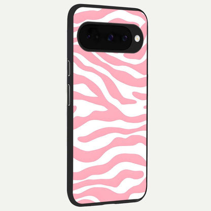  Blush Zebra Flow back cover For Google Pixel 10 slim fit glass case with vibrant aesthetic design