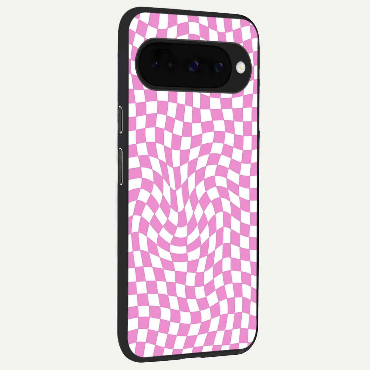 Bubblegum Check Wave back cover For Google Pixel 10 slim fit glass case with vibrant aesthetic design