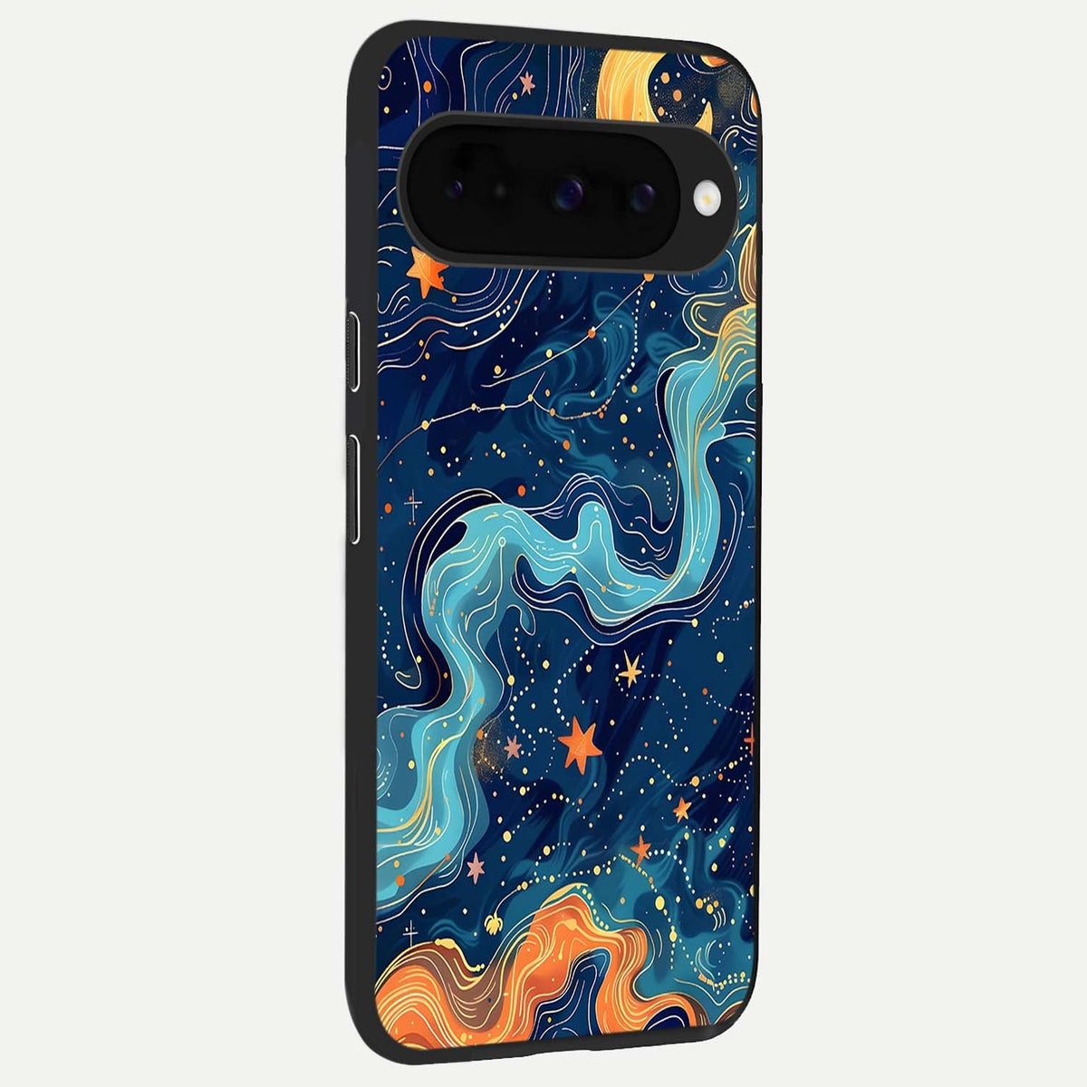  Celestial Dream Flow back cover For Google Pixel 10 slim fit glass case with vibrant aesthetic design