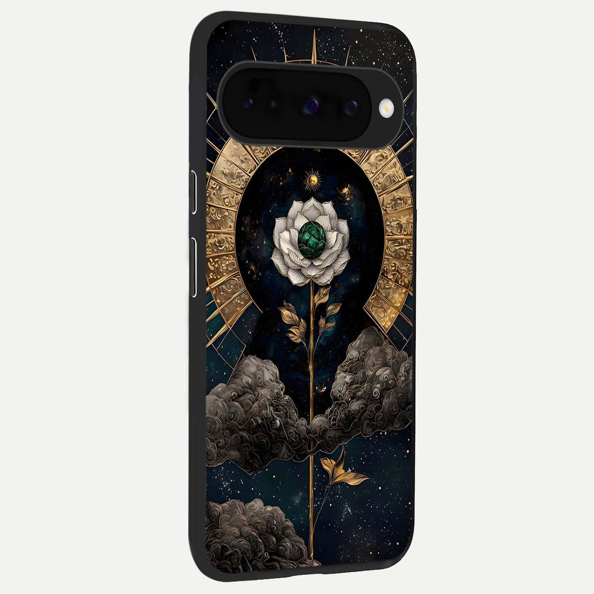  Celestial Lotus Morang back cover For Google Pixel 10 slim fit glass case with vibrant aesthetic design