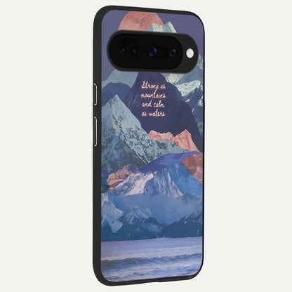  Celestial Mountain Calm back cover For Google Pixel 10 slim fit glass case with vibrant aesthetic design