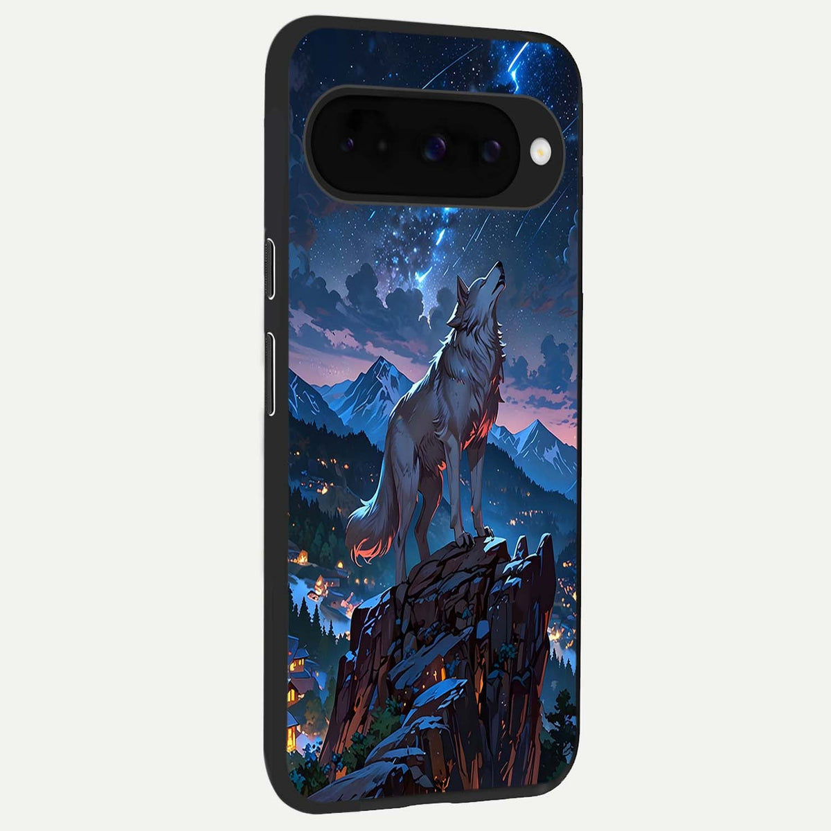  Celestial Wolf Howl back cover For Google Pixel 10 slim fit glass case with vibrant aesthetic design