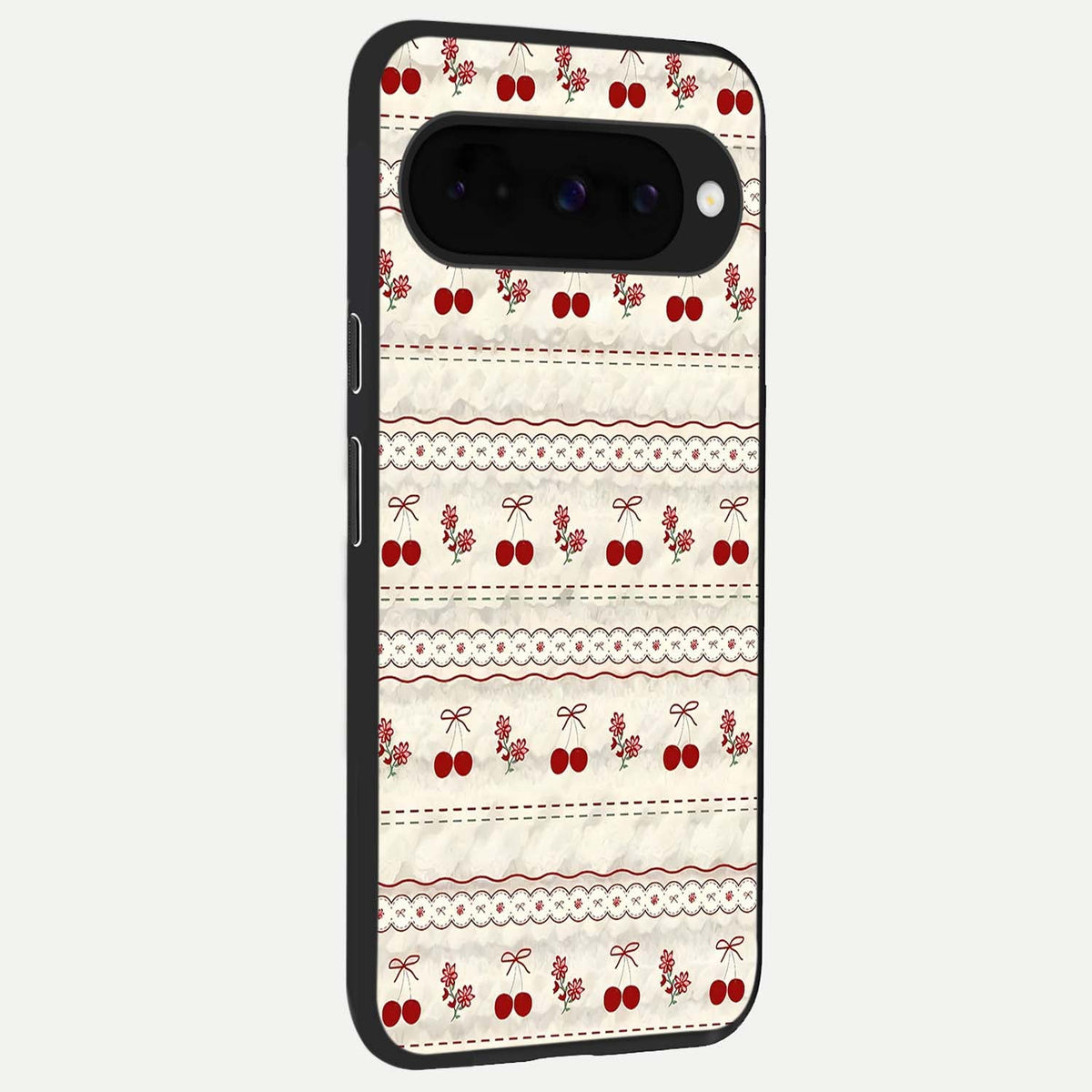  Cherry Bloom Charm back cover For Google Pixel 10 slim fit glass case with vibrant aesthetic design