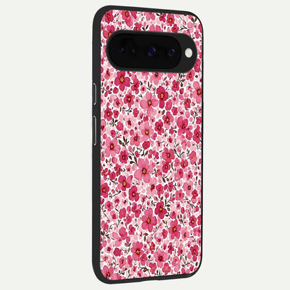  Cherry Blossom Charm back cover For Google Pixel 10 slim fit glass case with vibrant aesthetic design