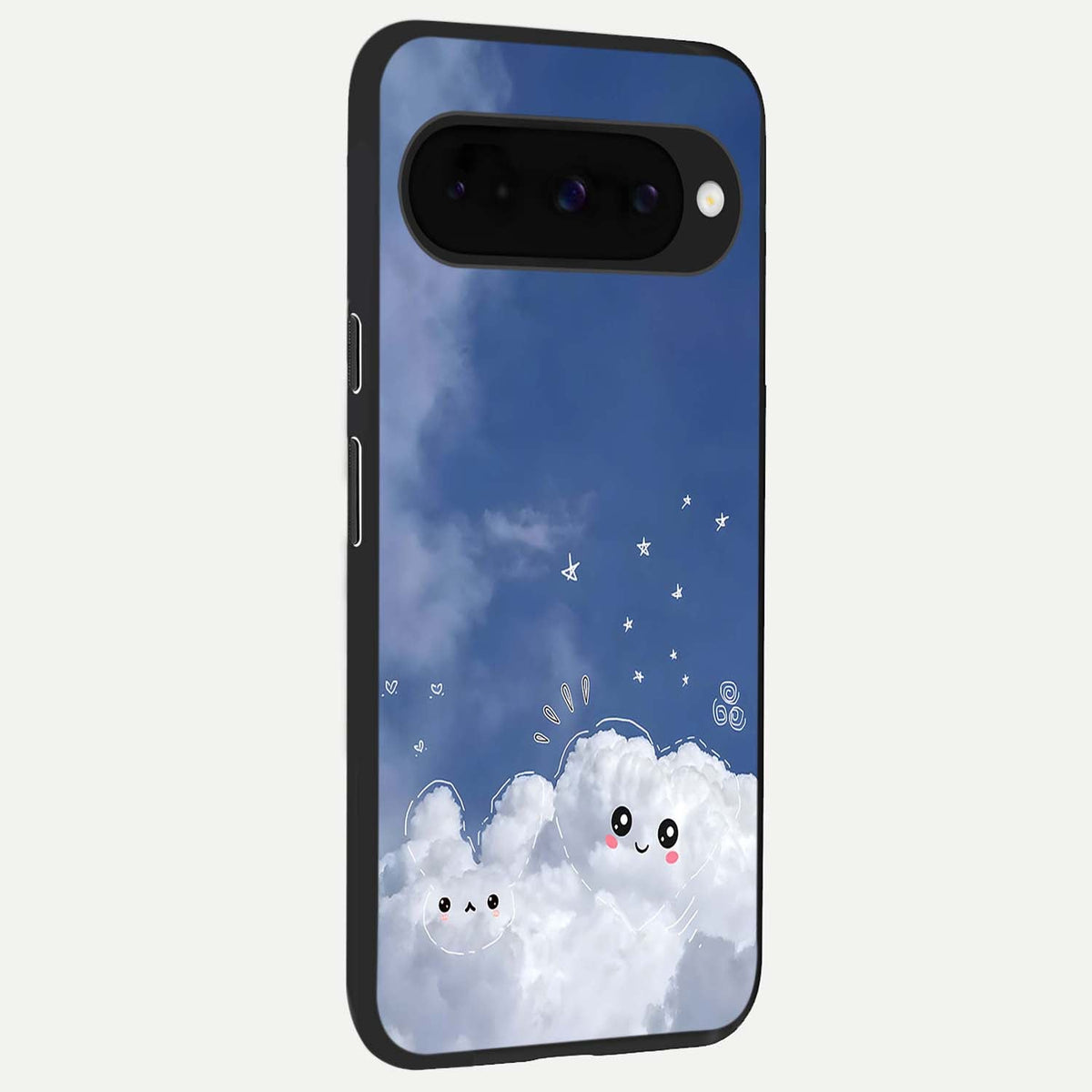  Cute Blossom Cloud back cover For Google Pixel 10 slim fit glass case with vibrant aesthetic design