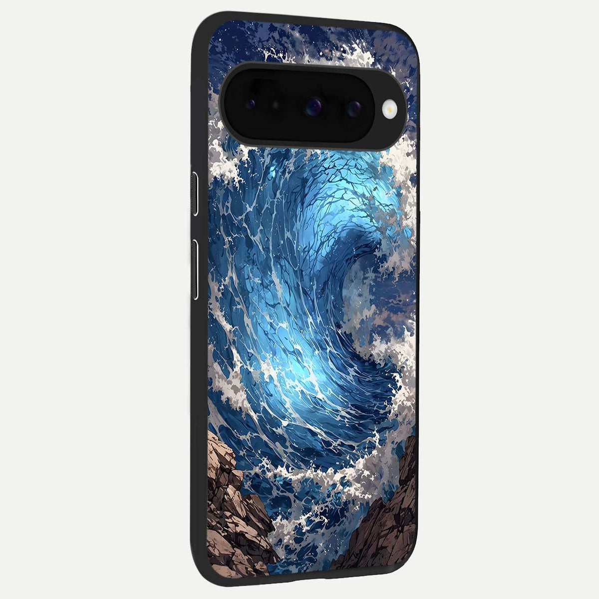  Giant Ocean Wave back cover For Google Pixel 10 slim fit glass case with vibrant aesthetic design