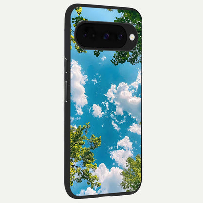  Green Moon Energy back cover For Google Pixel 10 slim fit glass case with vibrant aesthetic design