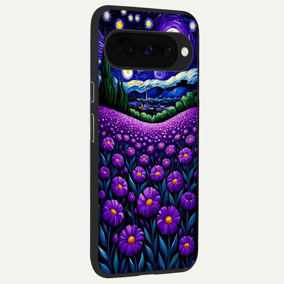  Lavender Moon Field back cover For Google Pixel 10 slim fit glass case with vibrant aesthetic design