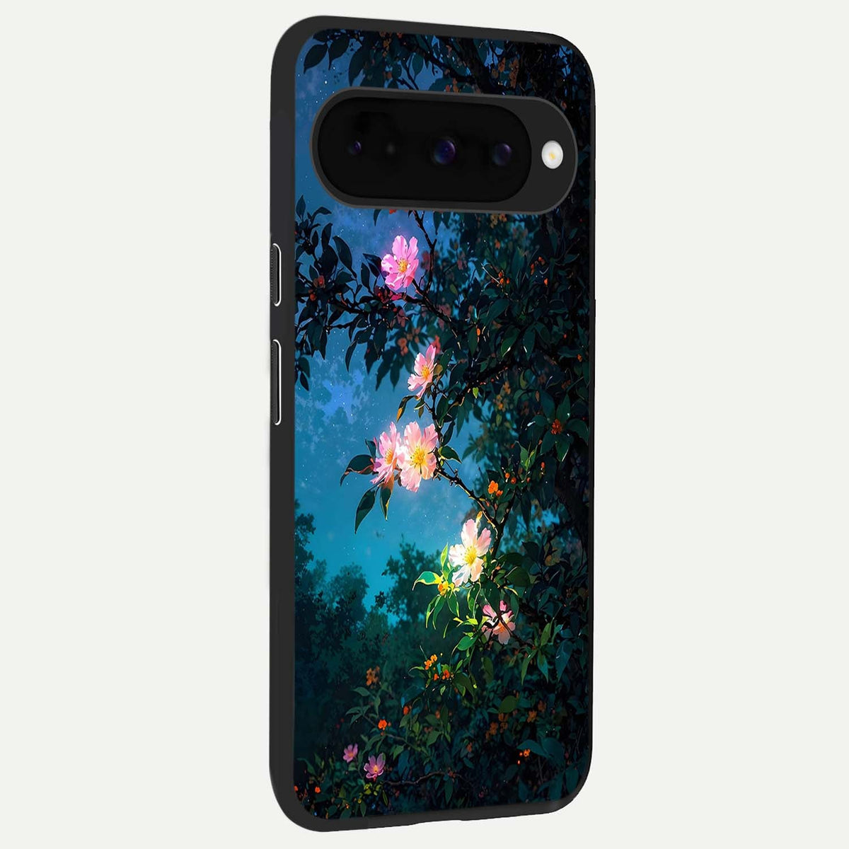  Midnight Bloom Glow back cover For Google Pixel 10 slim fit glass case with vibrant aesthetic design