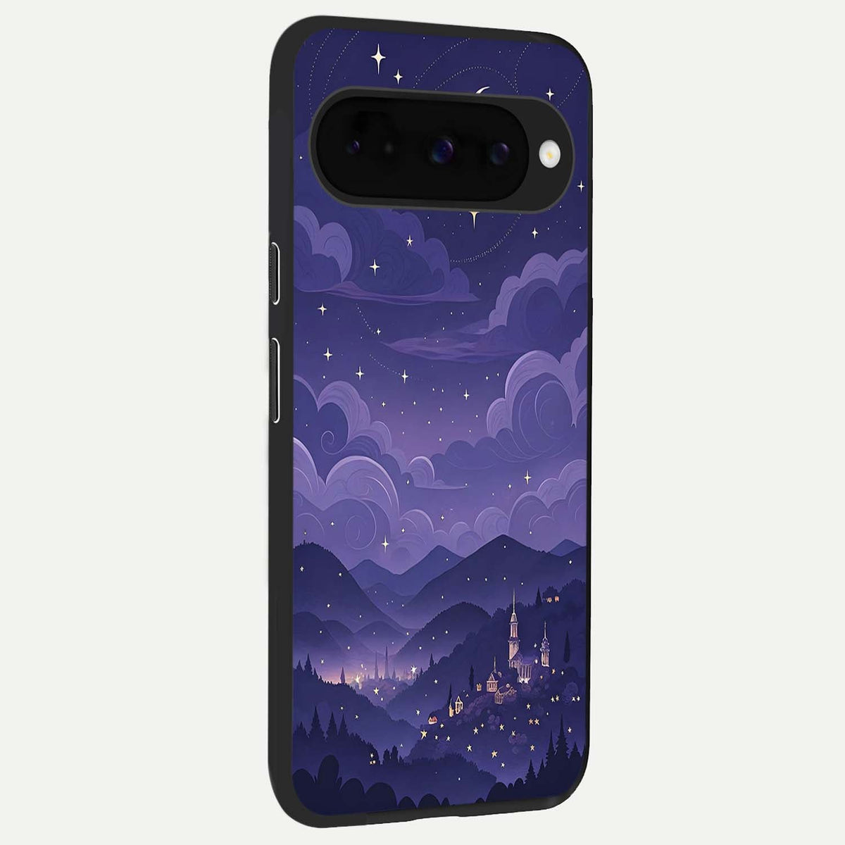  Minimal Night View back cover For Google Pixel 10 slim fit glass case with vibrant aesthetic design