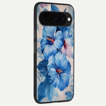  Ocean Hibiscus Grace back cover For Google Pixel 10 slim fit glass case with vibrant aesthetic design