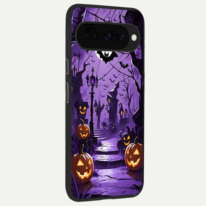  Pumpkin Patch Halloween back cover For Google Pixel 10 slim fit glass case with vibrant aesthetic design