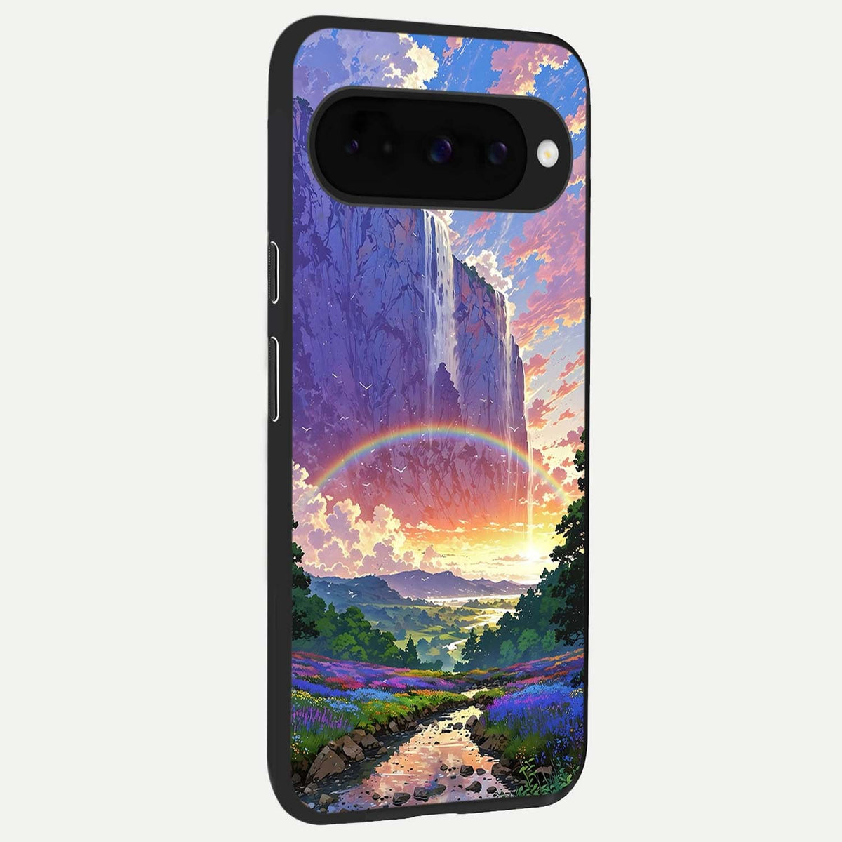  Rainbow Valley Dream back cover For Google Pixel 10 slim fit glass case with vibrant aesthetic design