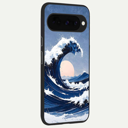  Rising Tide Power back cover For Google Pixel 10 slim fit glass case with vibrant aesthetic design