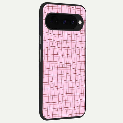  Soft Grid Bliss back cover For Google Pixel 10 slim fit glass case with vibrant aesthetic design