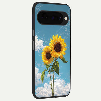  Sunlit Daisy Glow back cover For Google Pixel 10 slim fit glass case with vibrant aesthetic design