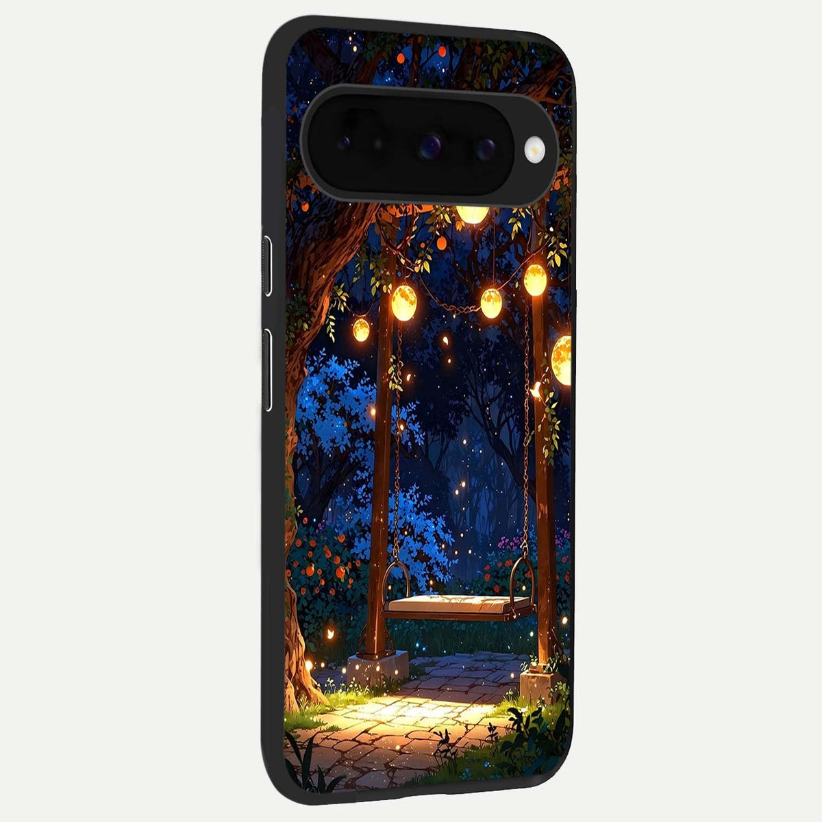  Twilight Garden Swing back cover For Google Pixel 10 slim fit glass case with vibrant aesthetic design