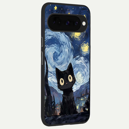  Van Gogh Cat back cover For Google Pixel 10 slim fit glass case with vibrant aesthetic design
