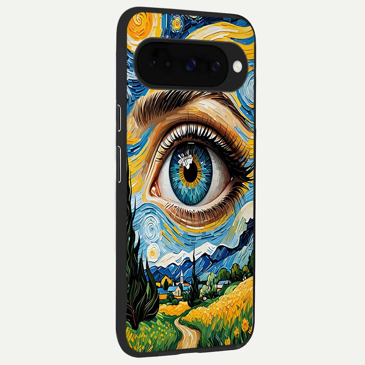  Van Gogh Eye back cover For Google Pixel 10 slim fit glass case with vibrant aesthetic design